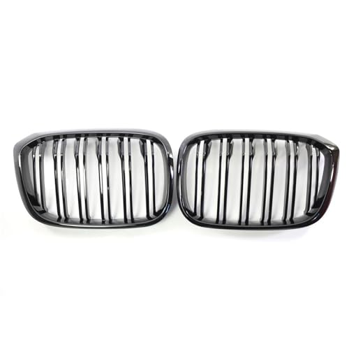 Grilles de calandre double lamelles noires brillantes pour pare-choc BMW X3 G01 et X4 G02 2018-2021