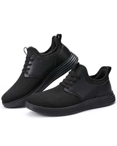 Image of VILOCY Mens Slip On Casual Dress Shoes Hands Free Fashion Sneakers Mesh Tennis Walking Work Shoes Comfortable Breathable Lightweight Non Slip
