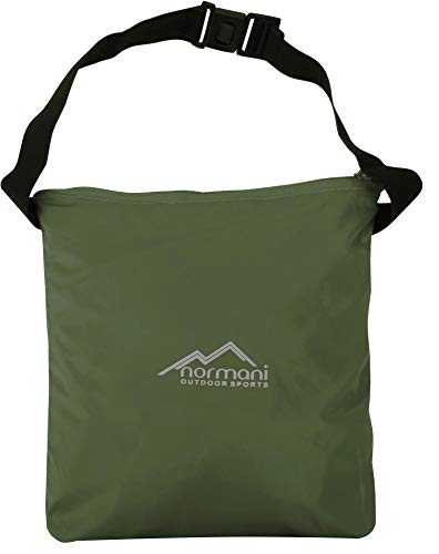 normani Unisex Regenponcho EXTRA Lang mit Ärmeln und Brusttasche für Damen und Herren - Brusttasche und 3M™ Scotchlite™ Reflektor - 100% Winddicht - 100% Wasserdicht Farbe Olive Größe XXL/3XL