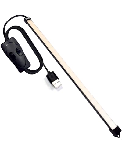 KESHIDA LED USBバーライト キッチンライト 蛍光灯 棚下ライト 高輝度 直管形 ライトバー 電球色 昼白色 昼光色 三段階 調色 52CM チューブライト USB 5V 給電 3Mテープ /磁石が搭載され いかなる金属に貼り付けることが可能