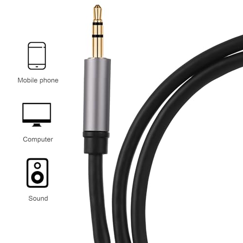 Cable de audio auxiliar 5mm Kisangel 2 piezas miniatura 3
