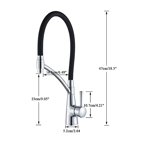 Robinet de cuisine à tirette avec rotation libre et jet monomode