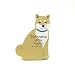 Japanese Shiba-inu Dog Die-cut Memo Pad 3.5"x5"x0.4" 90 Sheets 5 Designs Inside