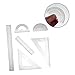 NUOBESTY 2sets Professional Geometry Ruler Set Protractor Drafting Tools for Students and Engineers Versatile Measuring Rulers for School and Office Use
