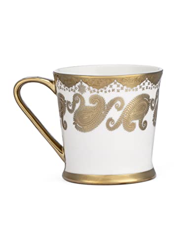 Image of Clay Craft Fine Ceramic Peter Golden Printed Premium Coffee /Tea Cups - 180 ml each - Set of 6, Tea Cup Set of 6, Mugs for Coffee, Cups Set of 6, Mug Set, Ideal for Gifting, Perfect for Home and Office