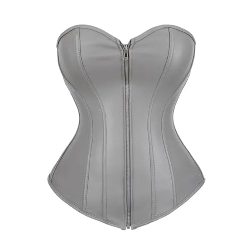 Corset moulant en cuir synthétique aux finitions haut de gamme