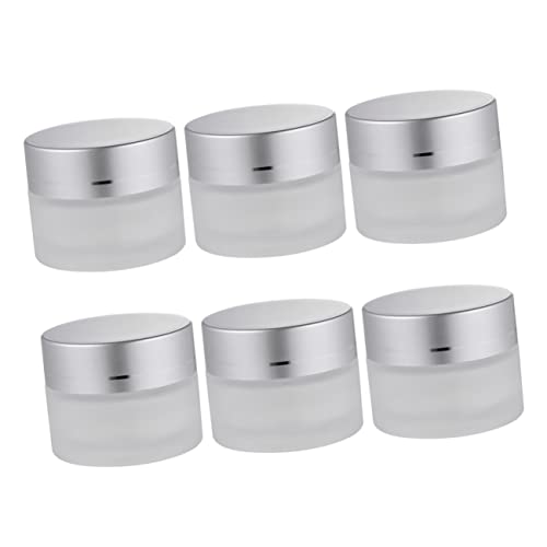 FRCOLOR 6pièces Pot De Crème Verre Petit Pot De Rangement Pour Maquillage Avec Couvercle Amovible