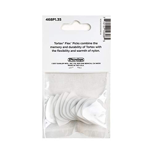 Jim Dunlop 468p1.35 Tortex Flex Jazz III médiator de guitare, 1,35 mm, blanc – lot de 12 - Les Beatles, Paul McCartney, John Lennon, RIngo Starr, George Harrison Jim Dunlop 468p1.35 Tortex Flex Jazz III médiator de guitare, 1,35 mm, blanc – lot de 12 – Image 4