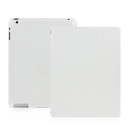 KHOMO - iPad 2 3 and 4 Generation Case - Dual Series - Super Slim White Cover with Smart Auto Wake Sleep Feature for Apple iPad 2, 3rd and 4th