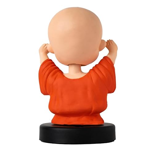 Image of Mini Laughing Buddha for Good Luck Bobblehead, Idol for Car Dashboard, Home Decor Items for Living Room, Office Desk, Superhero Action Figure, Gifting Kids, Family & Friends