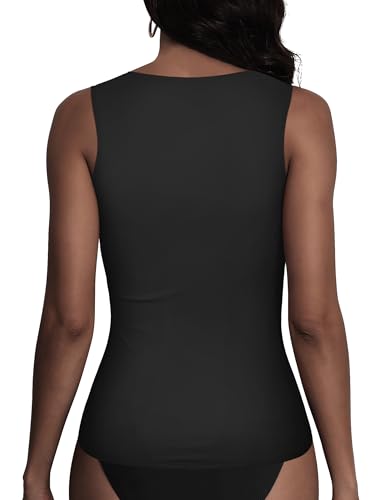 Firpearl Women's High Neck Underwire Tankini Tops Tummy Control Bathing Suit Top Modest Swim Tank Top Only3