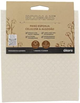 Ecomais Pano Esponja Biodegradável Alta Absorção para Limpeza de ...