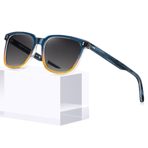 CARFIA Polarized Men's Sunglasses UV400 Protection for Driving Fishing Hiking Golf Outdoor Sport Glasses, M