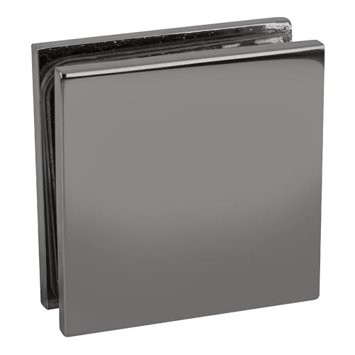 CRL Chrome Beveled Style Notch-in-Glass Fixed Panel U-Clamp