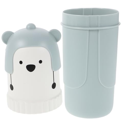 Frcolor 旅行用歯ブラシケース:ポータブル歯ブラシ歯磨き粉カップボックス - 出張キャンプ用防水歯磨き粉収納ボックス ブルー