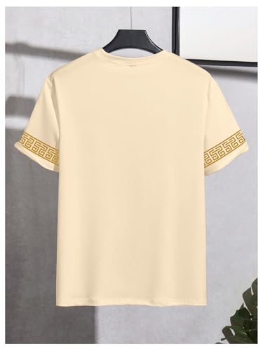 Image of RoseSeek Men's Color Block Short Sleeve Tee Shirts Casual Crewneck T Shirt Trendy Summer Tops