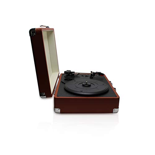 METRONIC 477181 Platine Vinyle 33/45/78 Tours avec Haut-parleurs intégrés et connectique RCA, Prise Casque – Marron - Les Beatles, Paul McCartney, John Lennon, RIngo Starr, George Harrison METRONIC 477181 Platine Vinyle 33/45/78 Tours avec Haut-parleurs intégrés et connectique RCA, Prise Casque - Marron – Image 4