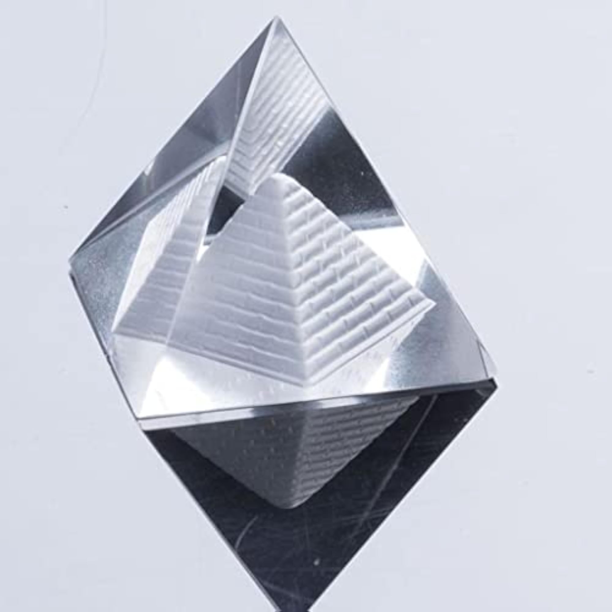Clear Crystal Pyramid, 3D Decorative Piece