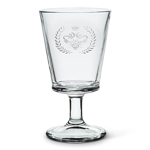 6 in. Bee in Crest Goblet, Clear