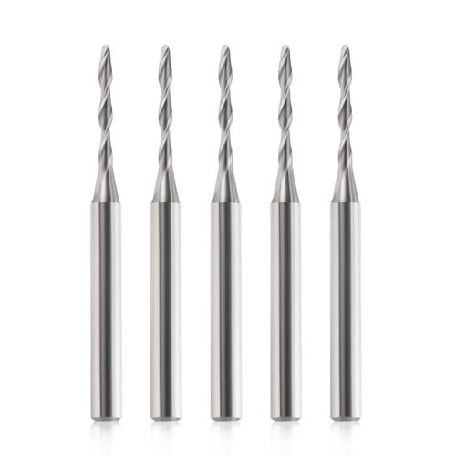 Image of Ball Nose End Mill CNC Router Bits, 1 /8 inch Shank 1 /16 Cutting Dia for CNC Machine Milling Toos Router Bits Spiral Milling Cutter Engraving Carving Tool for MDF Acrylic Wood PVC (5)