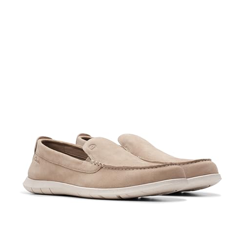 Clarks Flexway Step, Mocasín plano Hombre, Beige (Sand Suede), 43 EU - imagen 2