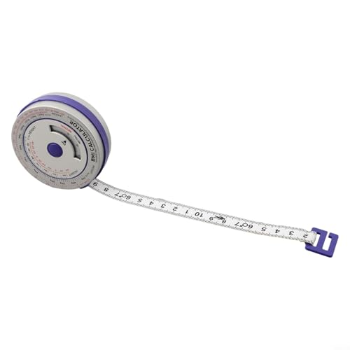 Körpermaßband mit Fortschrittsmessung, einziehbares Maßband für Körpermessungen, 150 cm, Körperrechner, Gerätetracker, Fitness, Diät, Bmi für Körperfett-Messwerkzeug, Blau
