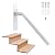 16 Inch White Stair Handrails for 1-3 Steps, Munzong Anti-Slip SUS304 Stainless Steel Hand Rail for Stairs, Knurled Safety Grab Bar for Outdoor Garage Porch Entry Interior Exterior Stairway-1.25” Tube
