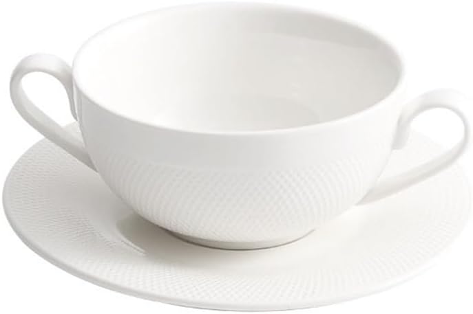 White Person Food Ceramic Hotel Tableware Steamed Egg Bowl Stew Cup Dessert Small Soup Pot(16cm*5.5cm*1.8cm)