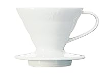 HARIO V60 Größe 01 Keramik-Kaffeemaschine mit Ausgießer, Weiß
