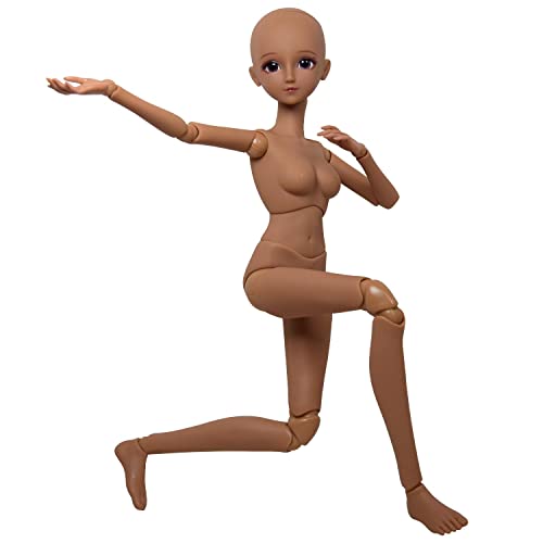 Proudoll 1/3 BJD Doll Tan Skin Customized Black Doll Body 60cm 24Inches Ball Jointed SD Dolls Joints Move PVC DIY (Alexia) - Image 4