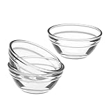 VALICLUD 3 piezas Cuencos de Vidrio para Pudín Resistentes al Calor para Postres y Decoración Cuencos Pequeños Transparentes Multifunción para Mesa Dulce y Helados