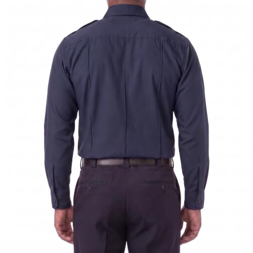 Image of First Class 100% Polyester Short & Long Sleeve Zippered Uniform Shirt 4 Pocket Hidden, Law Enforcement BDU Zipper Closure.