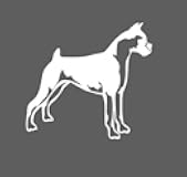 CRDesign Boxer Dog Decal Sticker for Car SUV Truck Bumper Window (White)