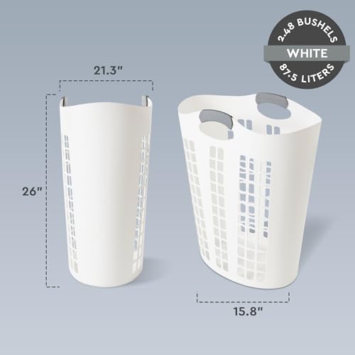 Gracious Living 4 Pack Easy Carry Flex Hamper, Large 87.5L Laundry Basket - image 2
