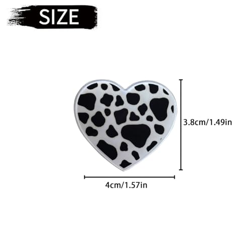 Image of 4 Pcs Cow Print Heart Air Vent Clips, Car Air Fresheners Vent Clips, Long Lasting Car Diffuser Vent Clip Car Interior Decor Charm Decoration for Women Girls, Automotive Air Fresheners