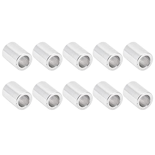 10PCSアルミニウムスペーサー、6mm OD X 4mm IDラウンドスペーサー電子DIY構造的サポートのためのスレッド未解決のスタンドブッシング (長さ8mm)