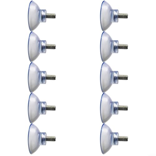 Vilgftyiet Lot de 10 ventouses M8 avec vis moletées en PVC transparent pour verre et mur 50 mm