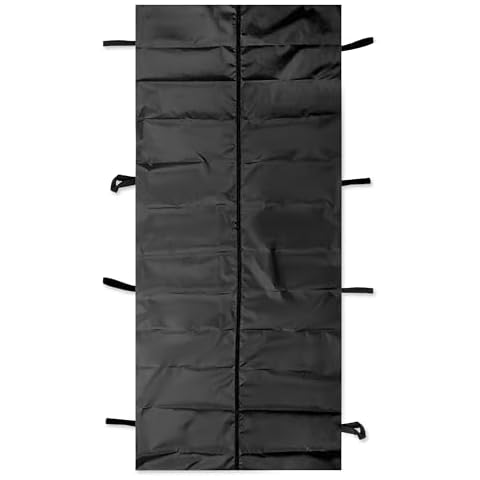 Dixie Ems Disposable Disaster Pouch Body Bag Stretcher Combo, 8 Carrying Handles, 3 Patient Tags, Heavy Duty Vinyl Pouch, Waterproof Zipper Cover