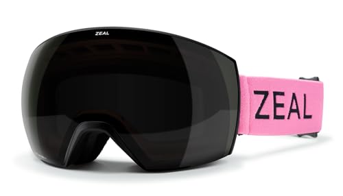 Zeal Optics Hangfire Ski & Snowboard Goggle for Men & Women, OTG, Anti-Fog, Margot/Dark Grey