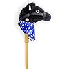 PonyLand Black Stick Horse with Sound Toy, 28 inches