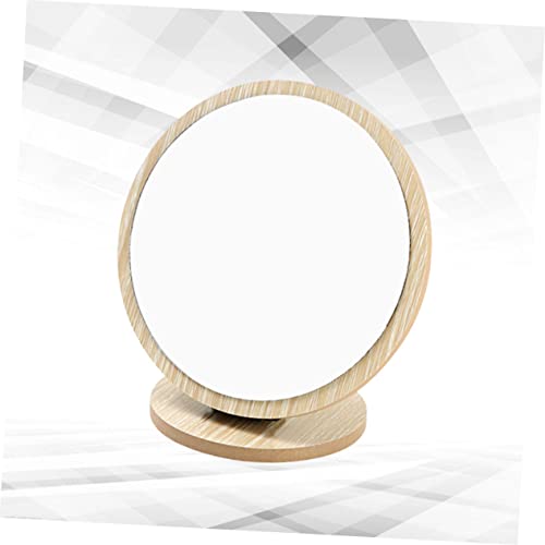Espejo de maquillaje plegable para escritorio beige miniatura 5