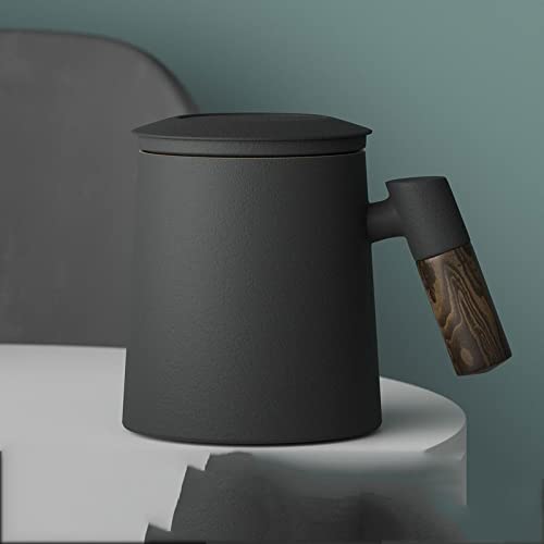 Kubek z uchwytem pokrywką filtra, kubek do kawy dom porcelanowy kubek biuro herbata premium kubek zestaw do kawy
