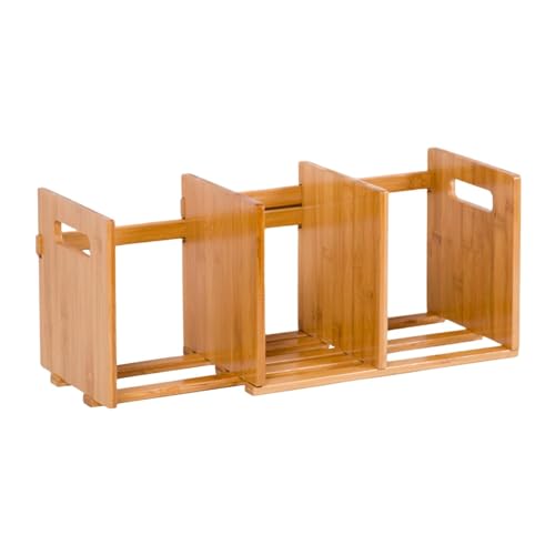 Estantería de escritorio de madera extensible multiusos con estante expositor modular 2
