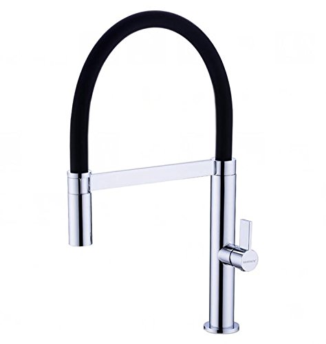 Robinet de cuisine mitigeur evier laiton massif eau chaude froide noir mat