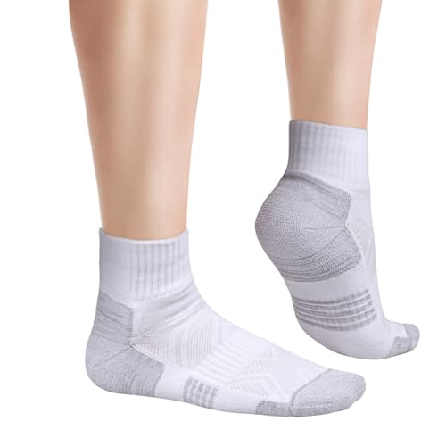 Women's Cushioned Ankle Socks Quarter Athletic Socks Breathable Running Socks For Women, 5 Pairs4