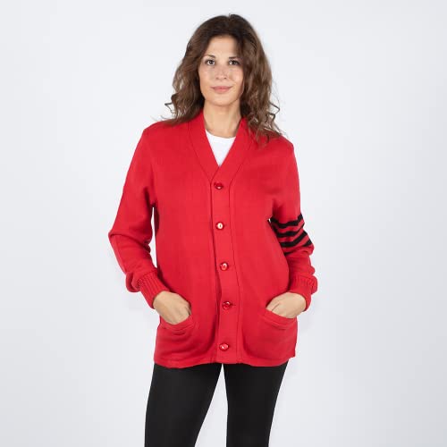 Image of Stewart & Strauss Cardigan Varsity Letter Sweater | American style button front letter sweater knit since 1977, heavyweight and ready for chenille letters and patches