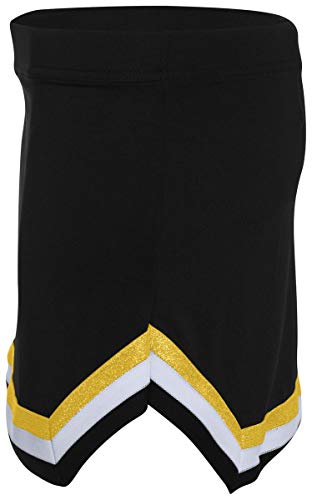 Augusta Sportswear Girls Pike Skirt S Black/White/Metallic Gold4
