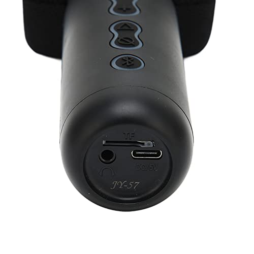 Microfone sem fio, alto-falantes duplos HiFi, microfone portátil Bluetooth 5.0, com luz fria e 5 efe