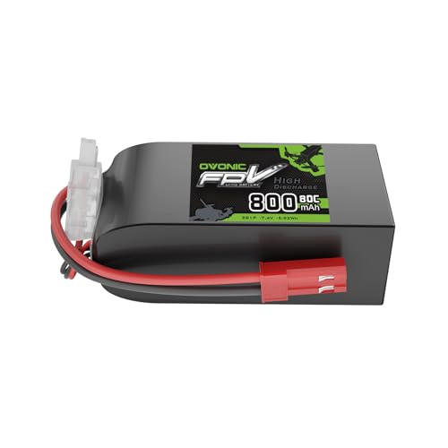 OVONIC 7.4V 80C 800mAh 2S Lipo Battery with JST Plug