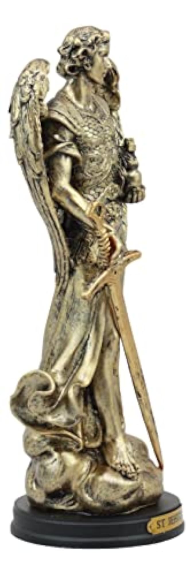 Byzantine Archangel Statue with Brass Name Plate